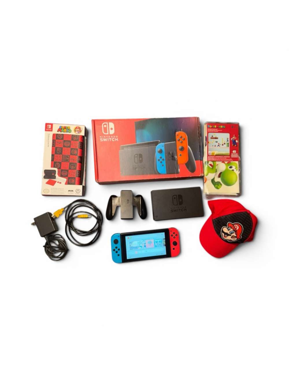 Nintendo Switch Console with Joy-Cons, Dock, and Accessories Bundle Lot